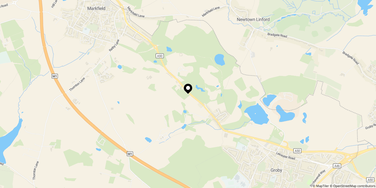 Approximate location of Bradgate Hill, Groby, Leicester, Leicestershire, LE6 0FA
